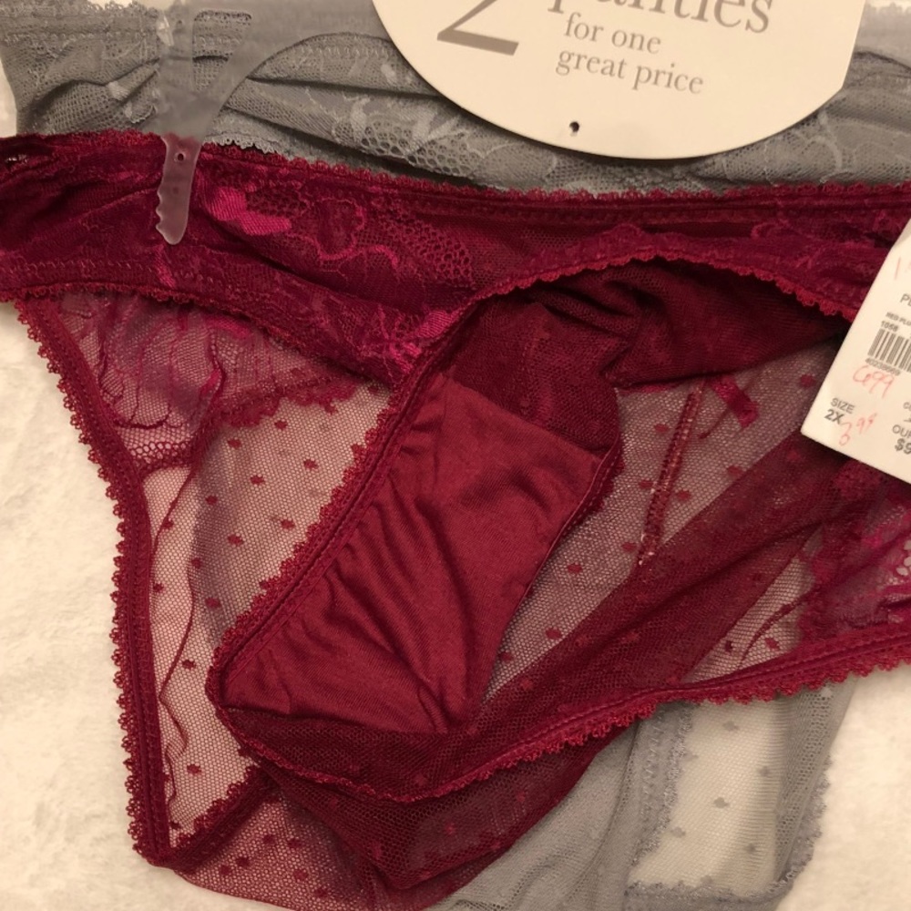 NWT Sexy Plus Size Lace Bikini Panties 2X 2pr - Picture 5 of 7